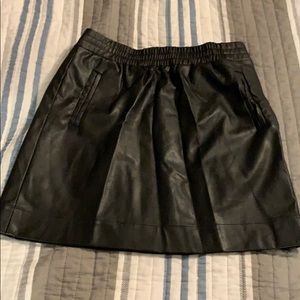 Faux leather skirt